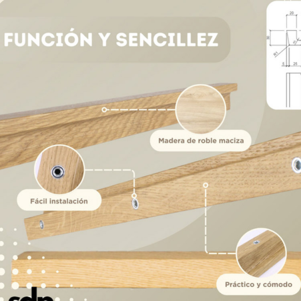 TIRADORES ROBLE 110cm - Image 2