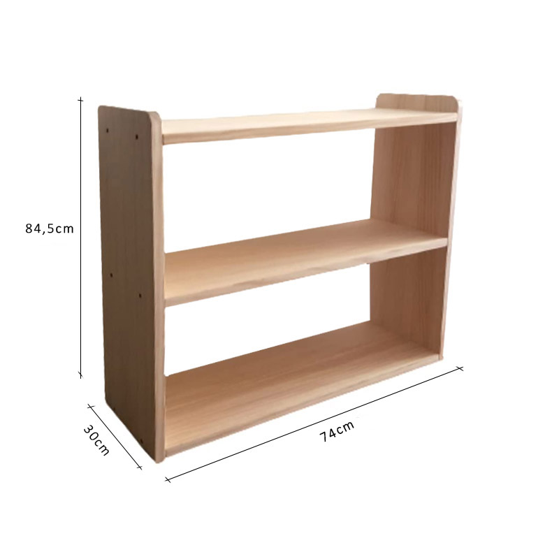 Estantería 3 estantes Montessori madera natural (Tamaño M) - Imagen 5