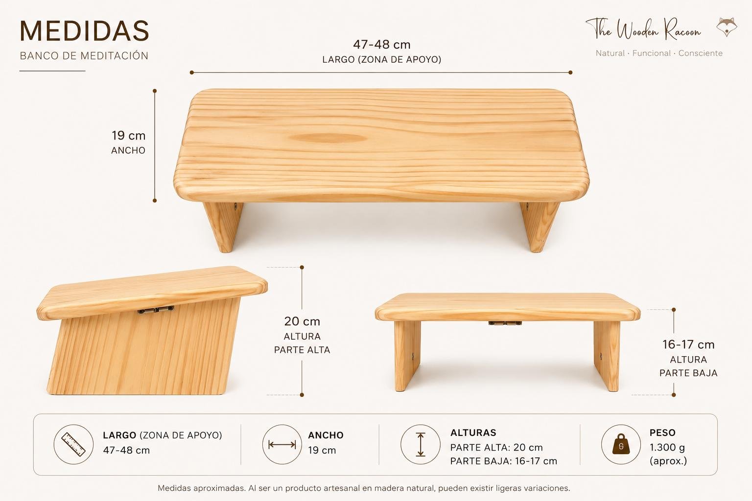 Banco de meditación plegable - Imagen 2