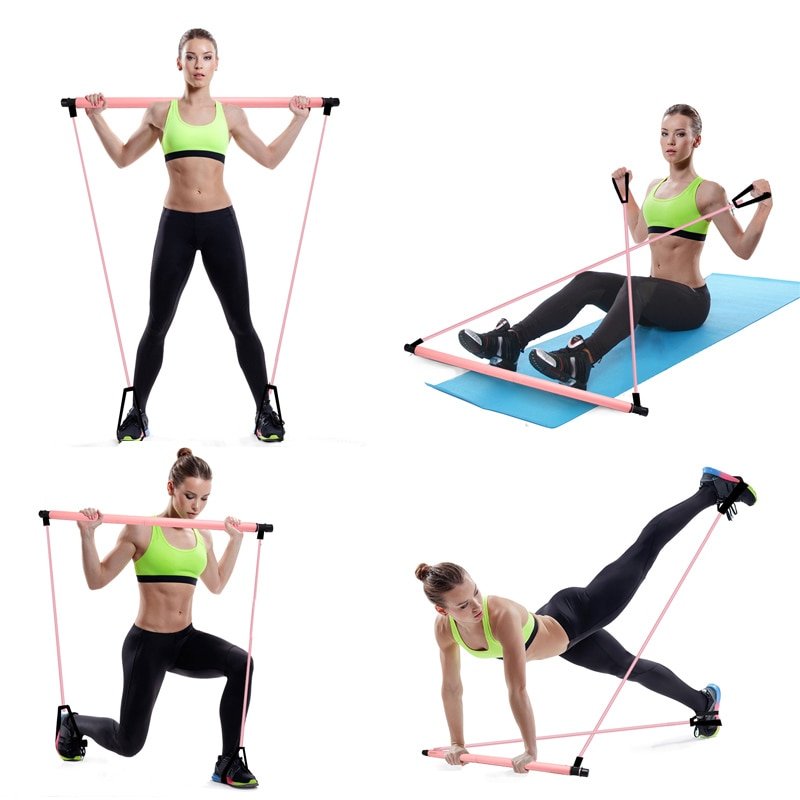 Barra de Pilates con Bandas de Resistencia – Entrenamiento Fitness - Imagen 4